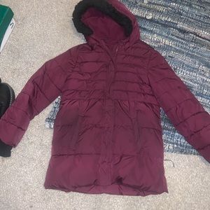Large purple coat